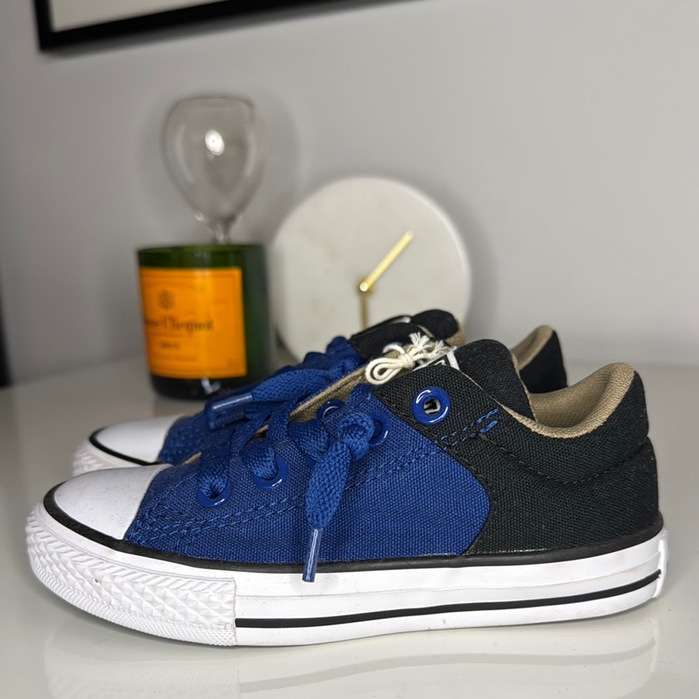 Kids Blue and Black Sneakers